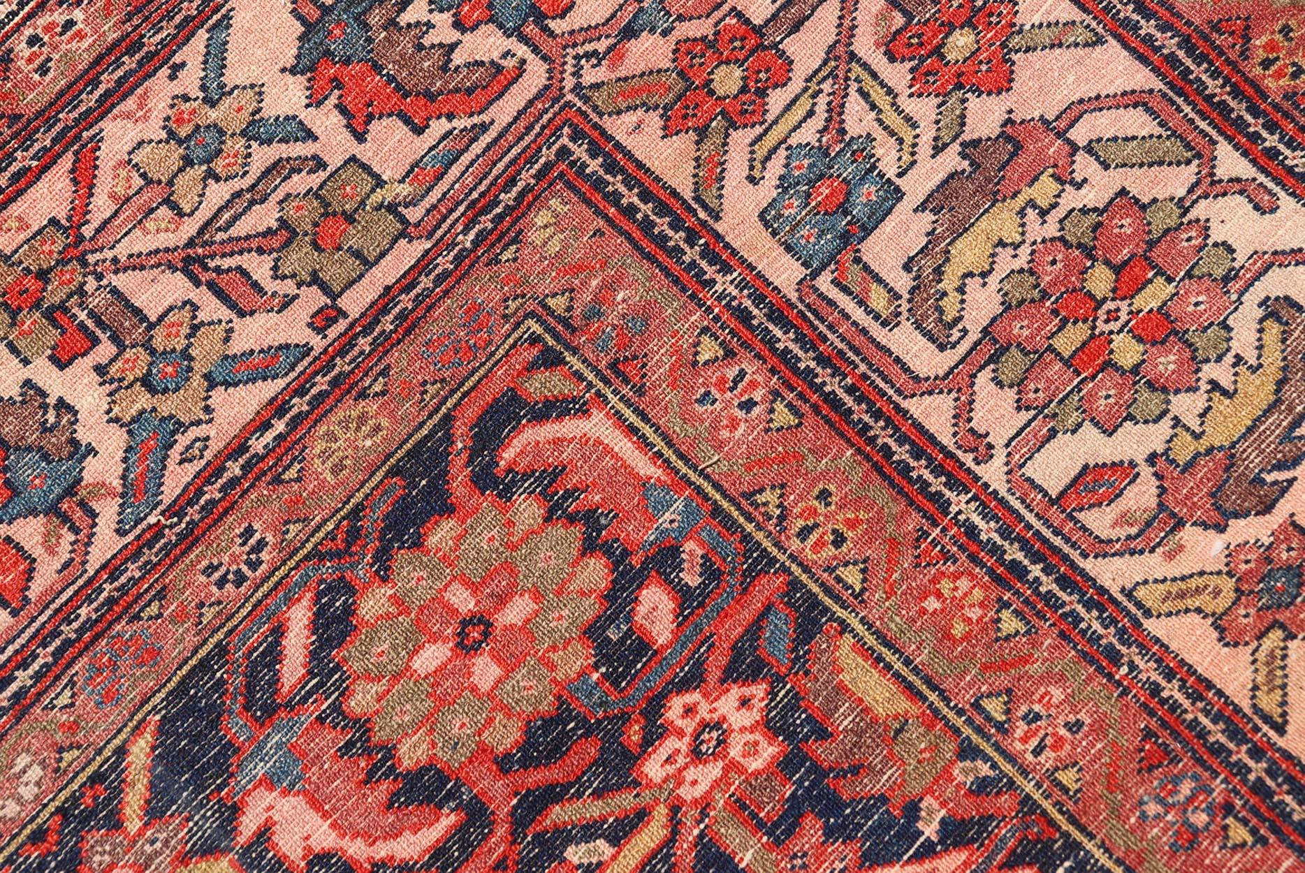 Antiker persischer feiner Malayer-Teppich mit floralem All-Over-Design 4'0 x 6'0 im Angebot 3
