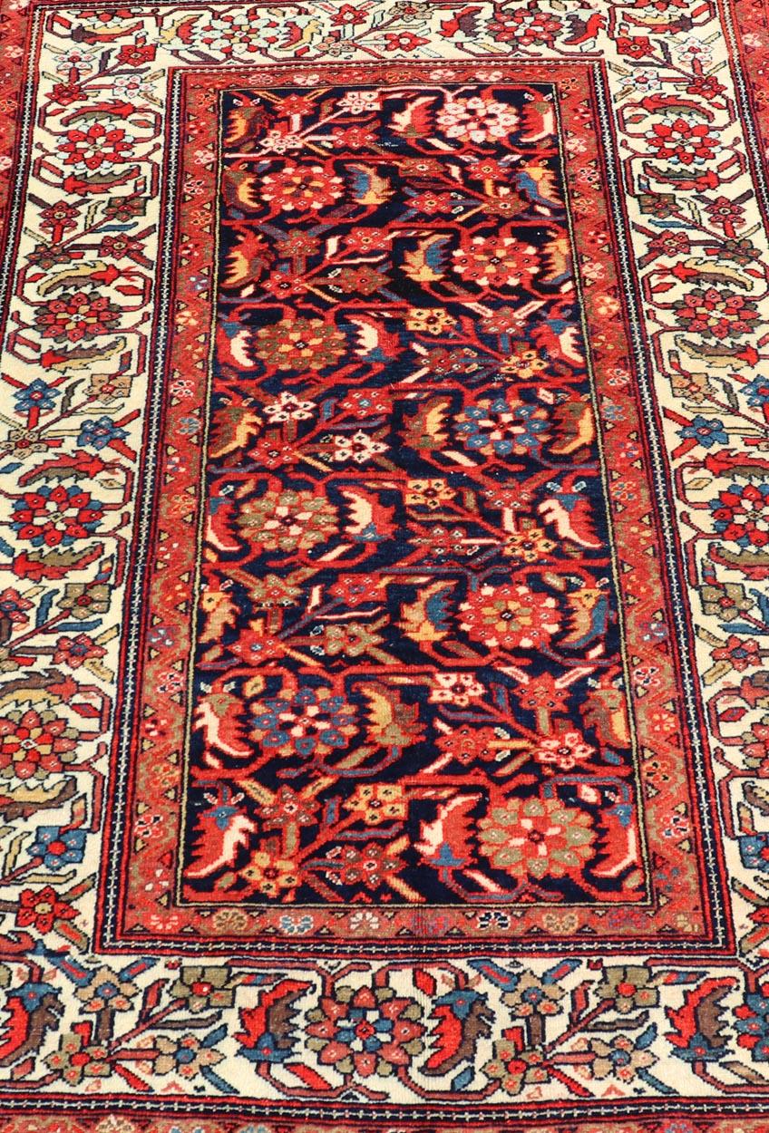 Antiker persischer feiner Malayer-Teppich mit floralem All-Over-Design 4'0 x 6'0 im Angebot 5