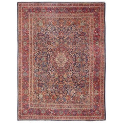 Antique Persian Fine Manchester Classic Kashan rug with Medallion Design