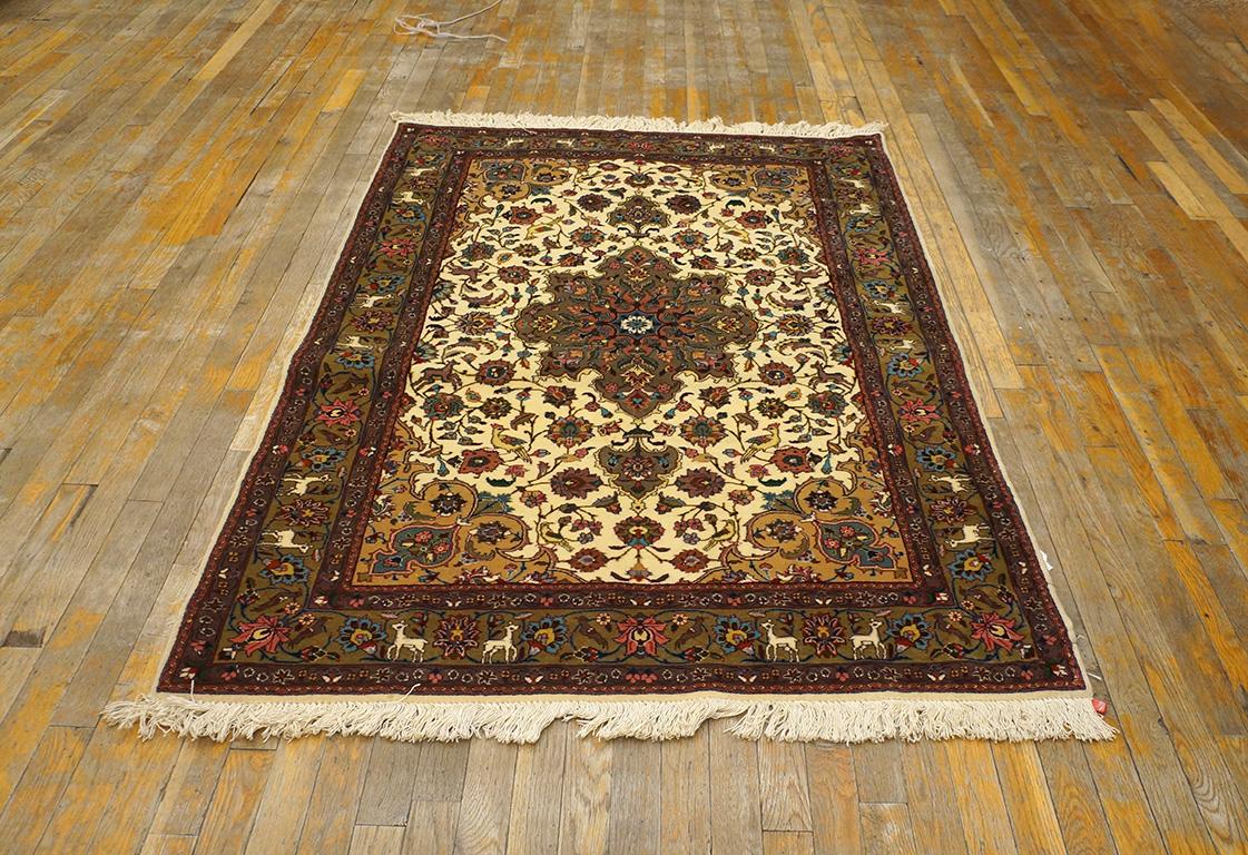 Antique Persian fine Tabriz. Measures: 4'0