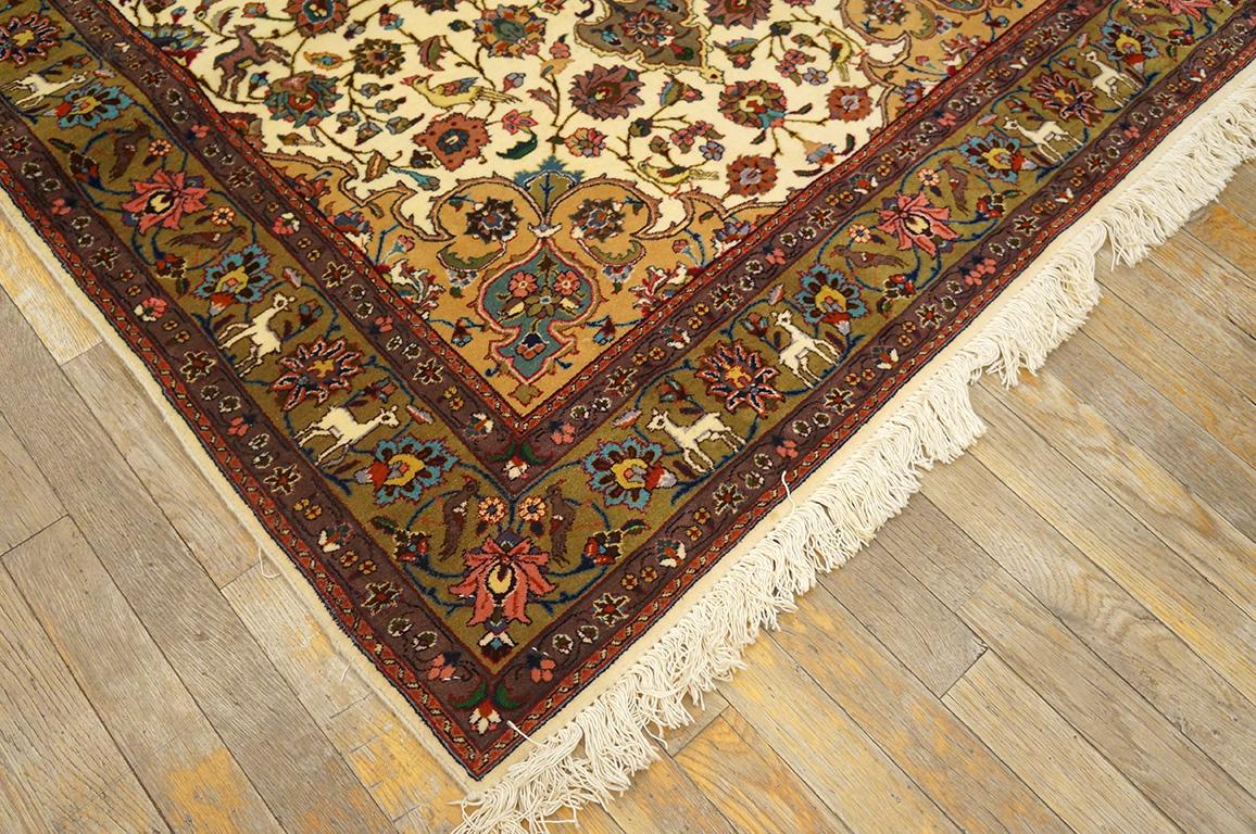 Hand-Knotted Antique Persian Fine Tabriz