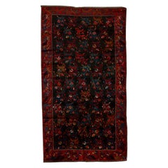 Antique Persian Fine Traditional Handwoven Luxury Wool Navy / Red Rug
