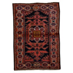 Antique Persian Fine Traditional Handwoven Luxury Wool Rust Rug