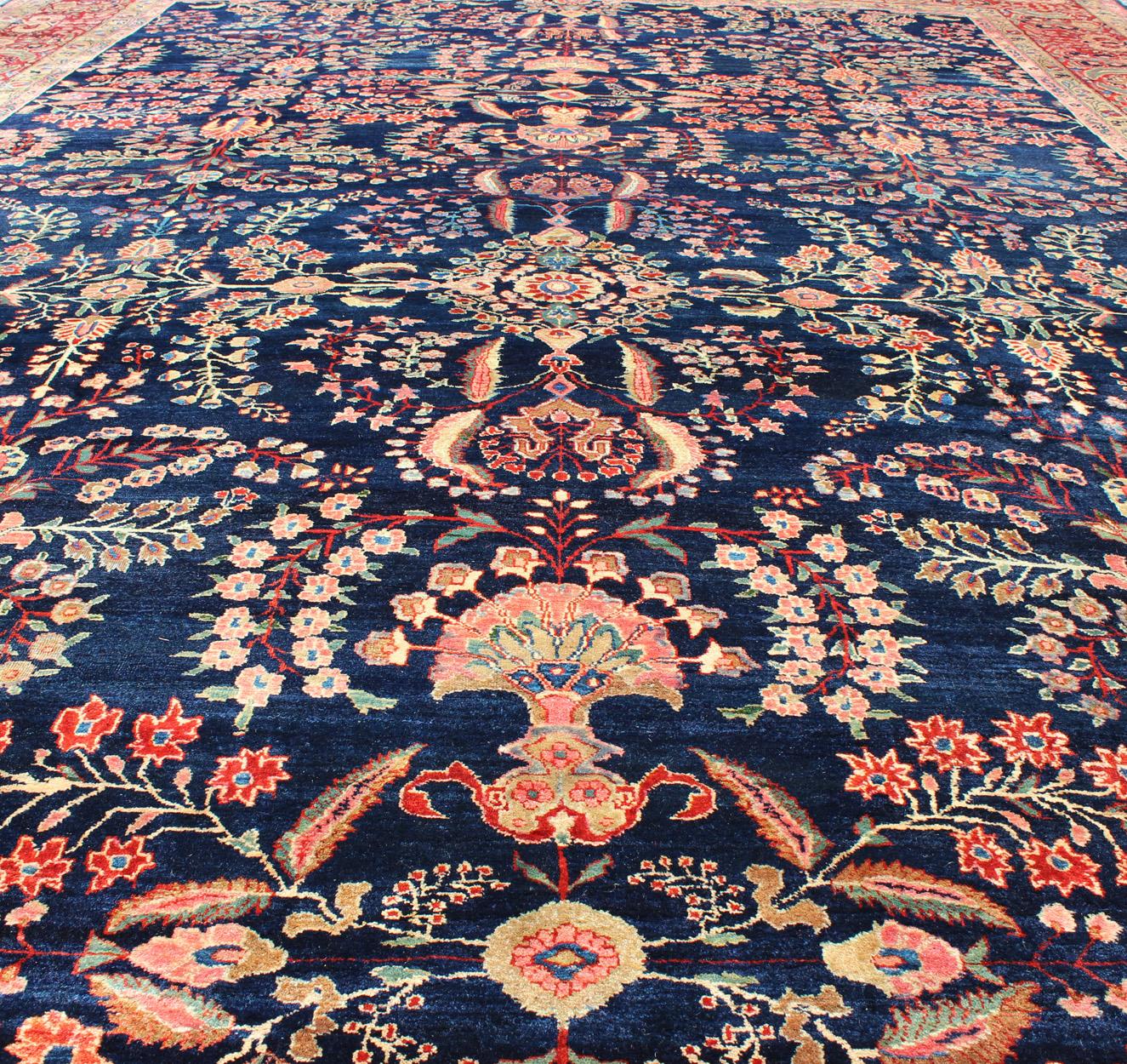 Antique Persian Finely Woven Sarouk Ferahan Rug with Intricate Details 1