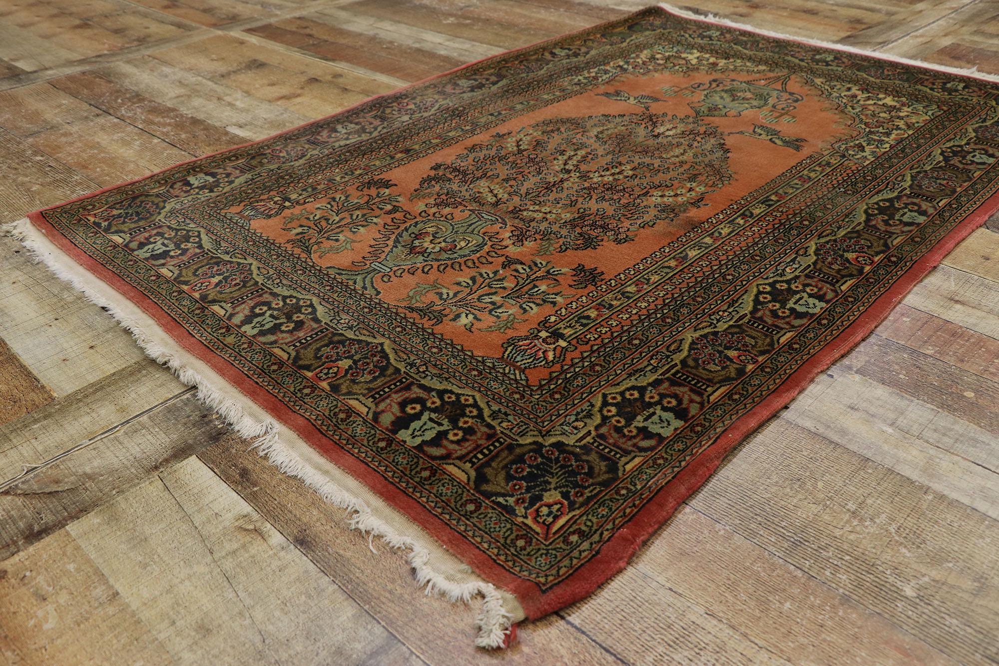 20th Century Antique Persian Floral Bijar Rug For Sale