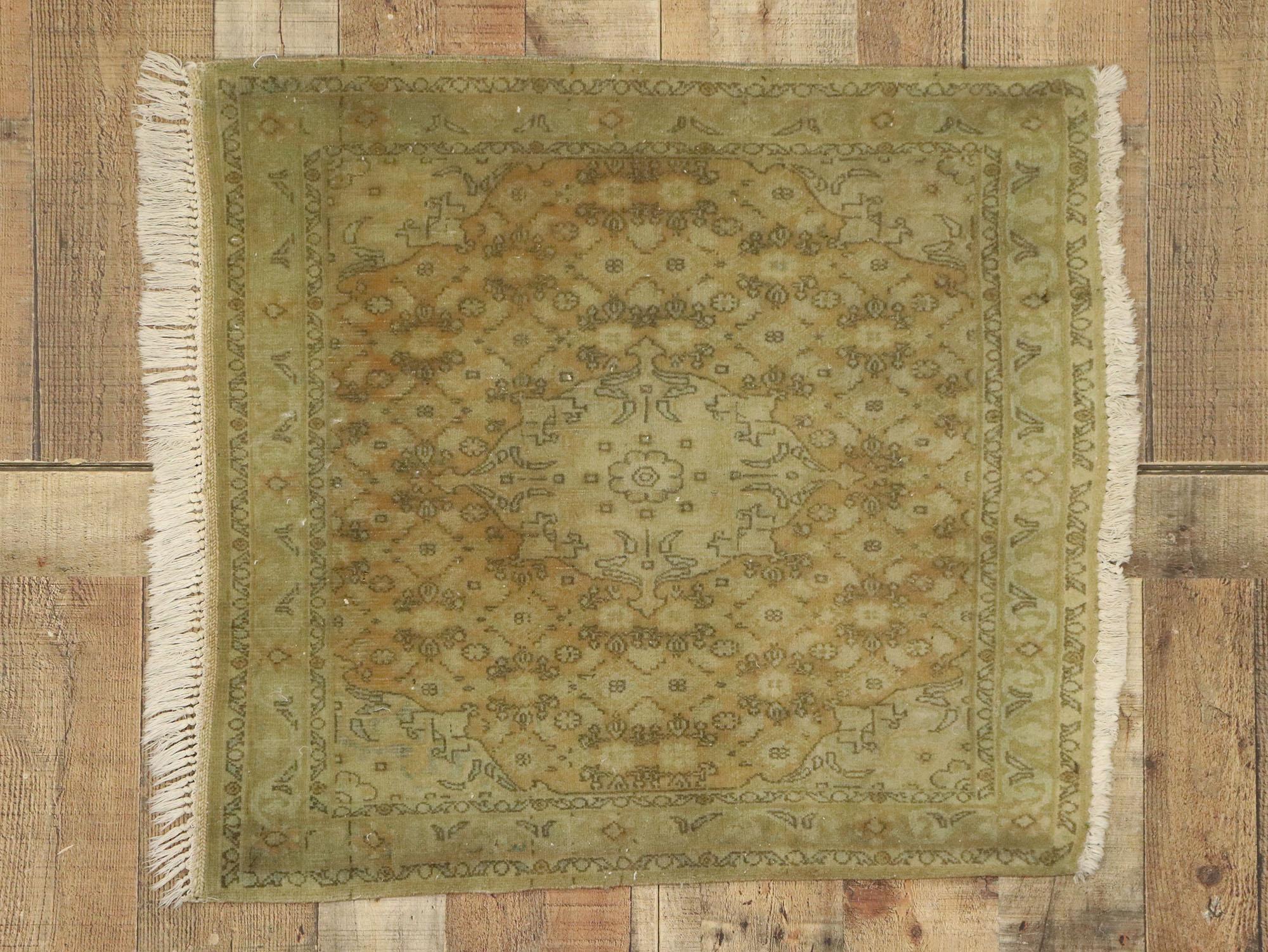 Antique Persian Floral Bijar Rug For Sale 1