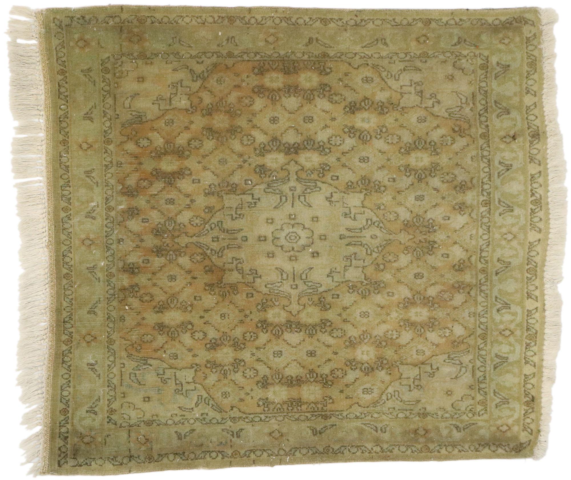 Antique Persian Floral Bijar Rug For Sale 2