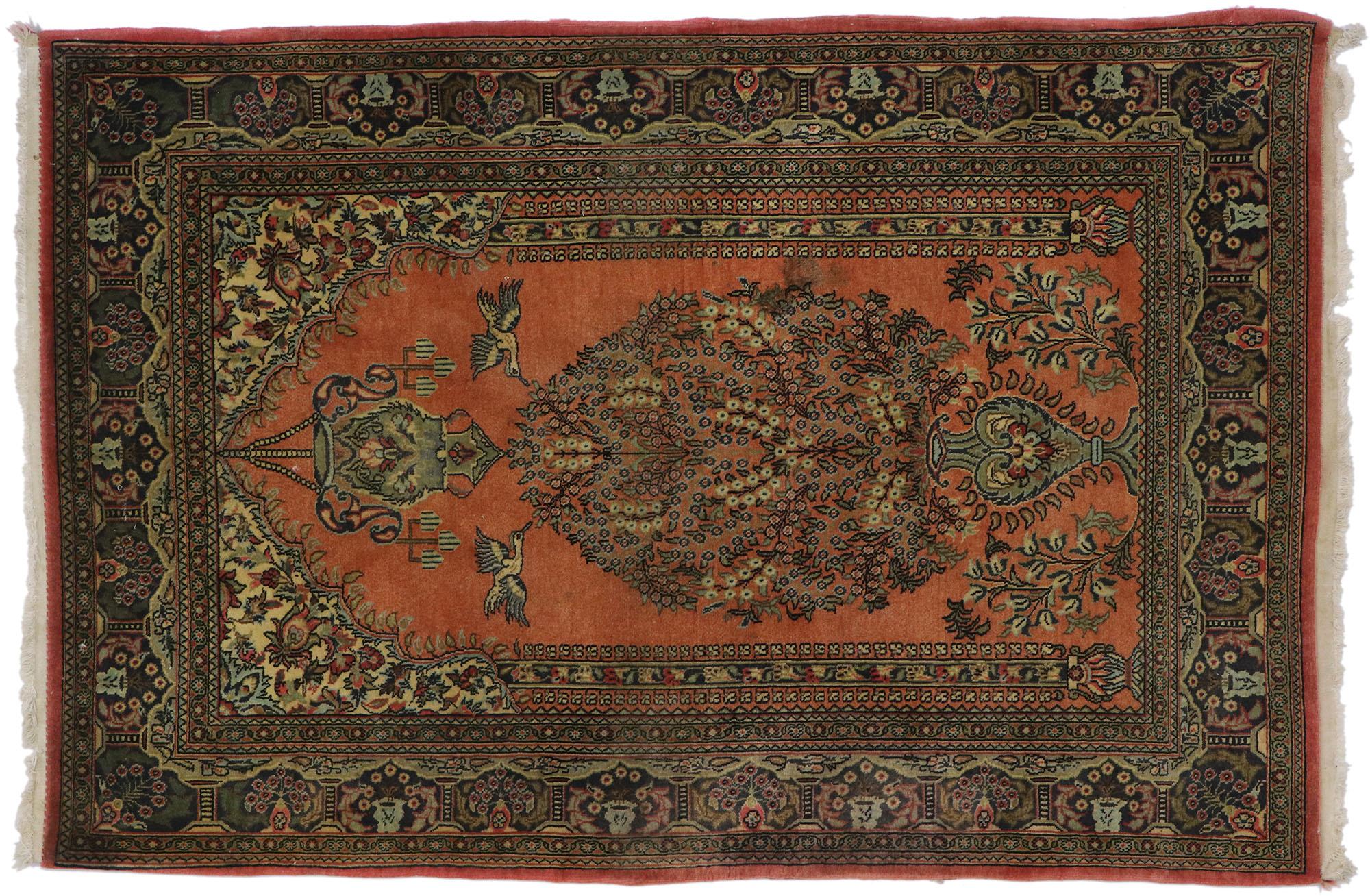 Antique Persian Floral Bijar Rug For Sale 2