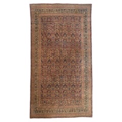 Antique Persian Floral Lavar Rug, circa 1880s-1900s