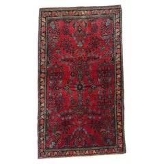 Antique Persian Floral Sarouk Carpet with Traditional Neoclassical Style