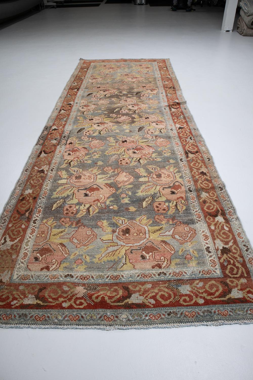 Early 20th Century Antique Persian Floral Senneh Runner For Sale