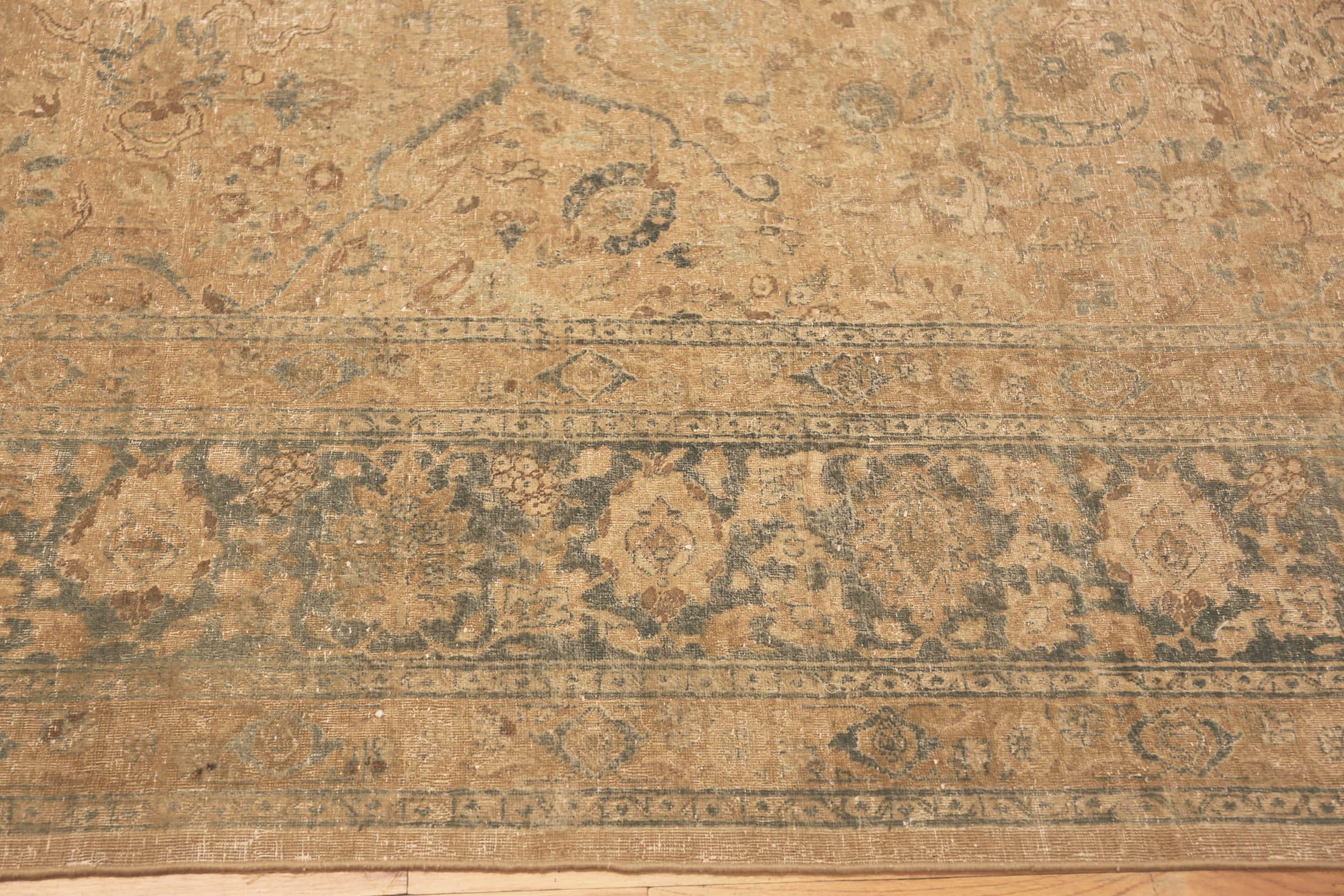 Antique Persian Floral Tabriz Rug, Country of Origin: Persia, Circa date: 1920. Size: 12 ft 10 in x 21 ft 3 in (3.91 m x 6.48 m)

