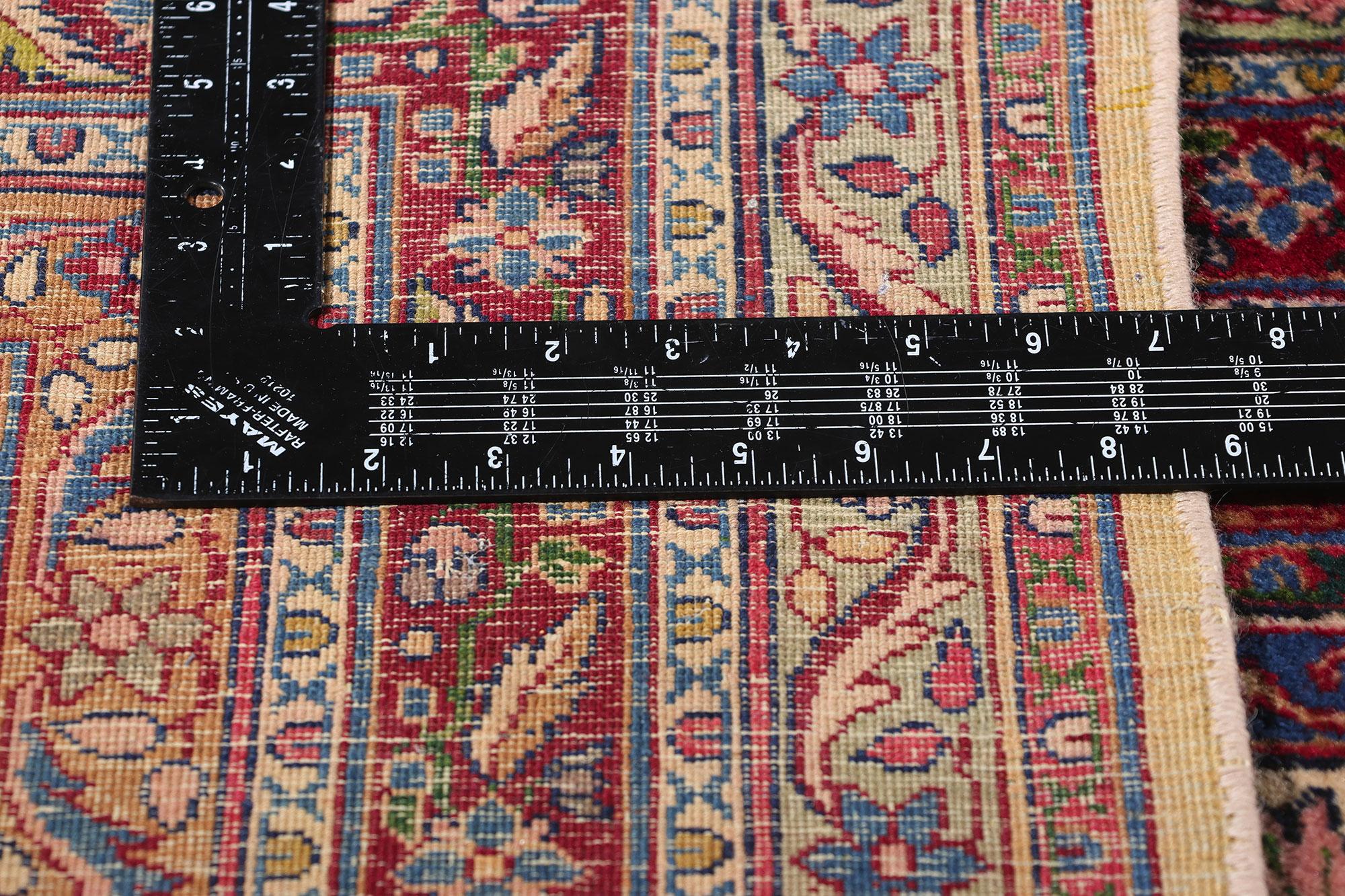 20th Century Antique Persian Four Seasons Garden Kerman Carpet, 11'04 x 17'05 For Sale