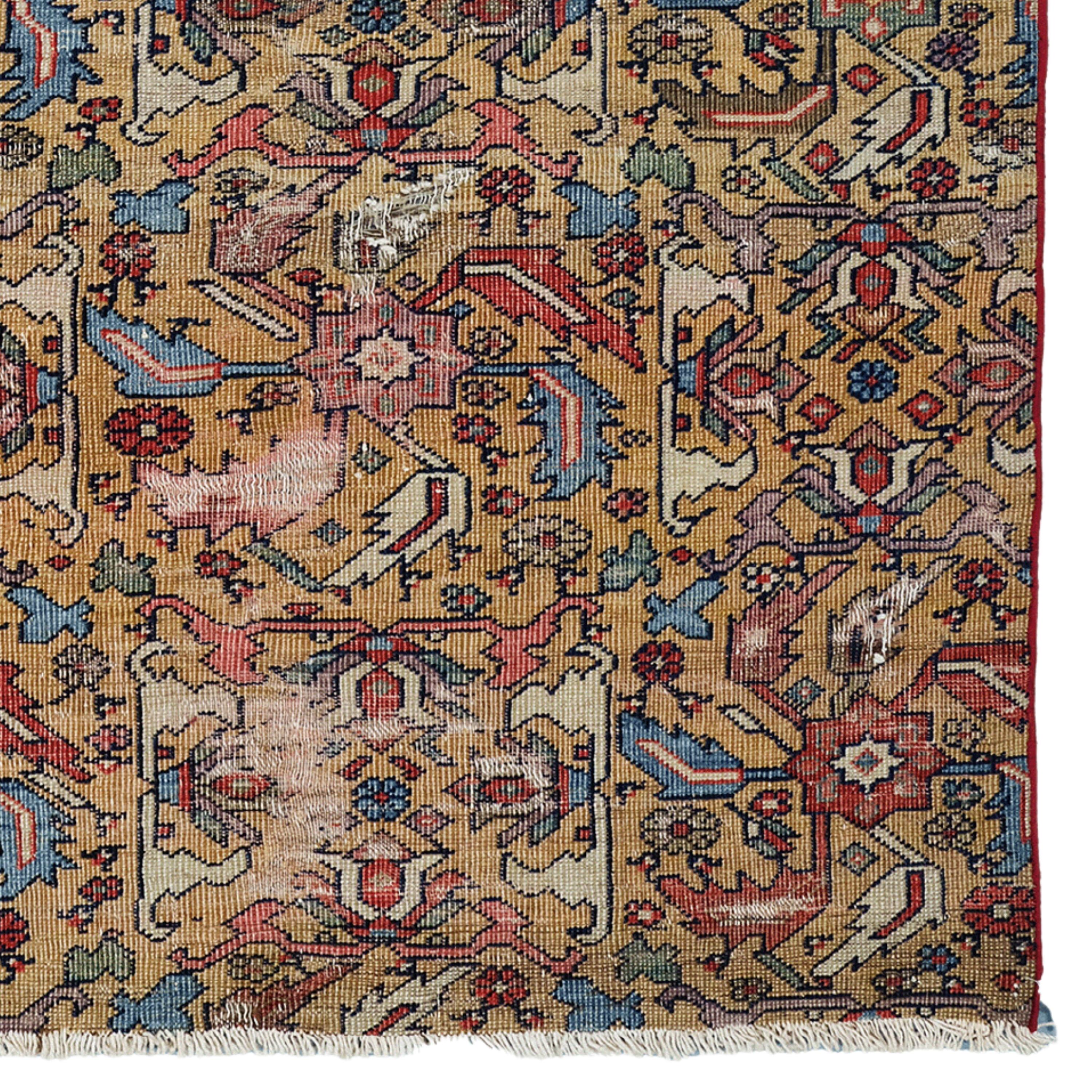 Antique Persian Fragment - 19th Century Fragment Rug, Handwoven Rug, Antique Rug For Sale 1