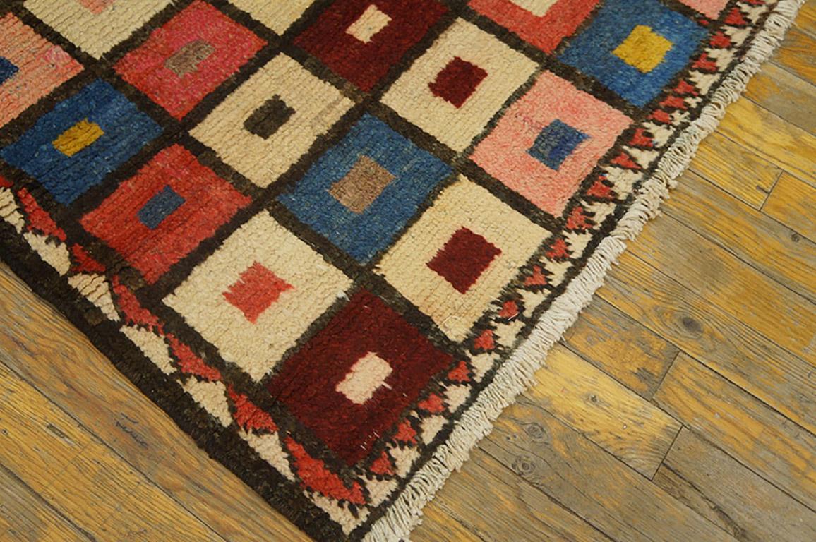 Hand-Knotted Early 20th Century S. Persian Gabbeh Rug ( 3'9