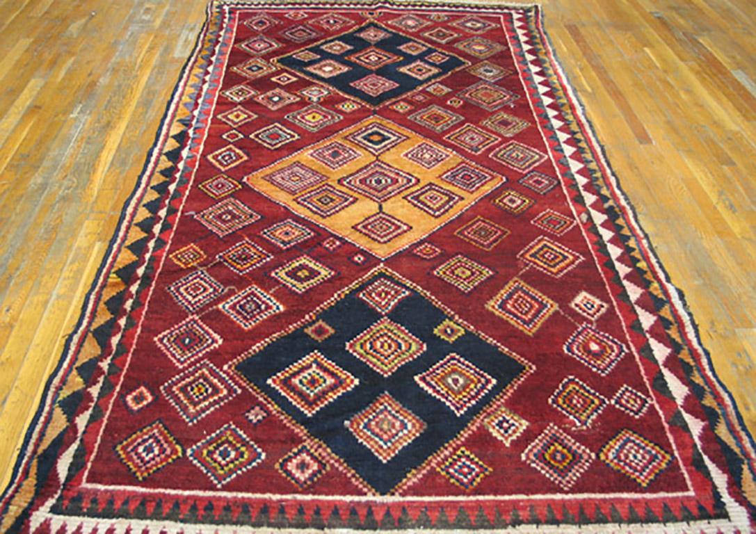 Mid-20th Century 1930s S. Persian Gabbeh Carpet ( 4'10