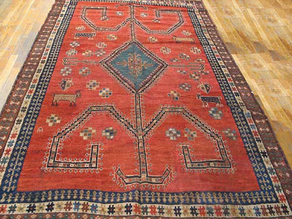 Antique Persian Gabbeh rug, size: 5'3