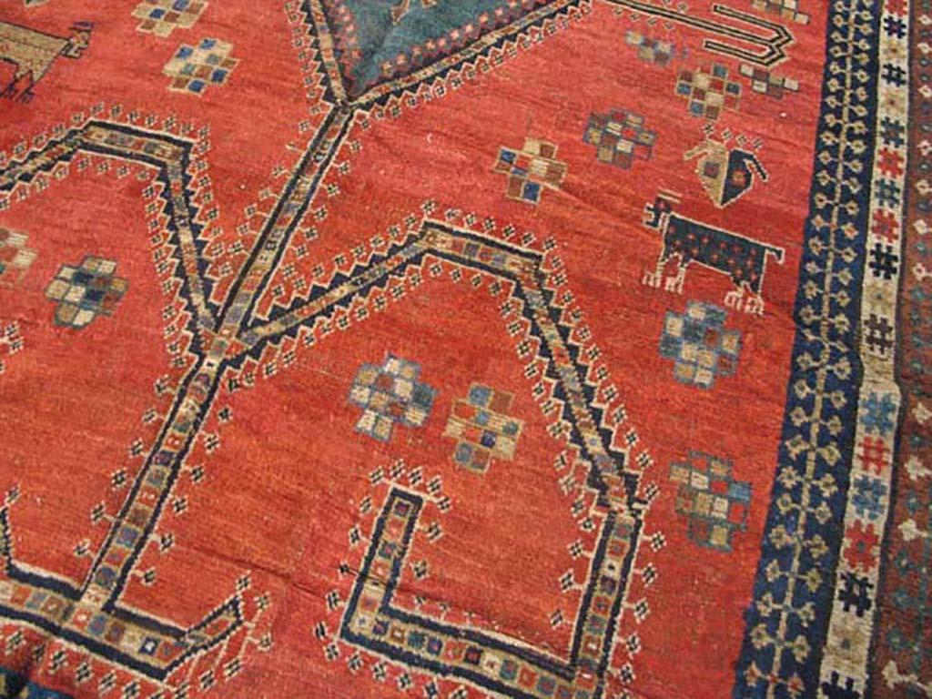 Antique Persian Gabbeh Rug In Good Condition For Sale In New York, NY