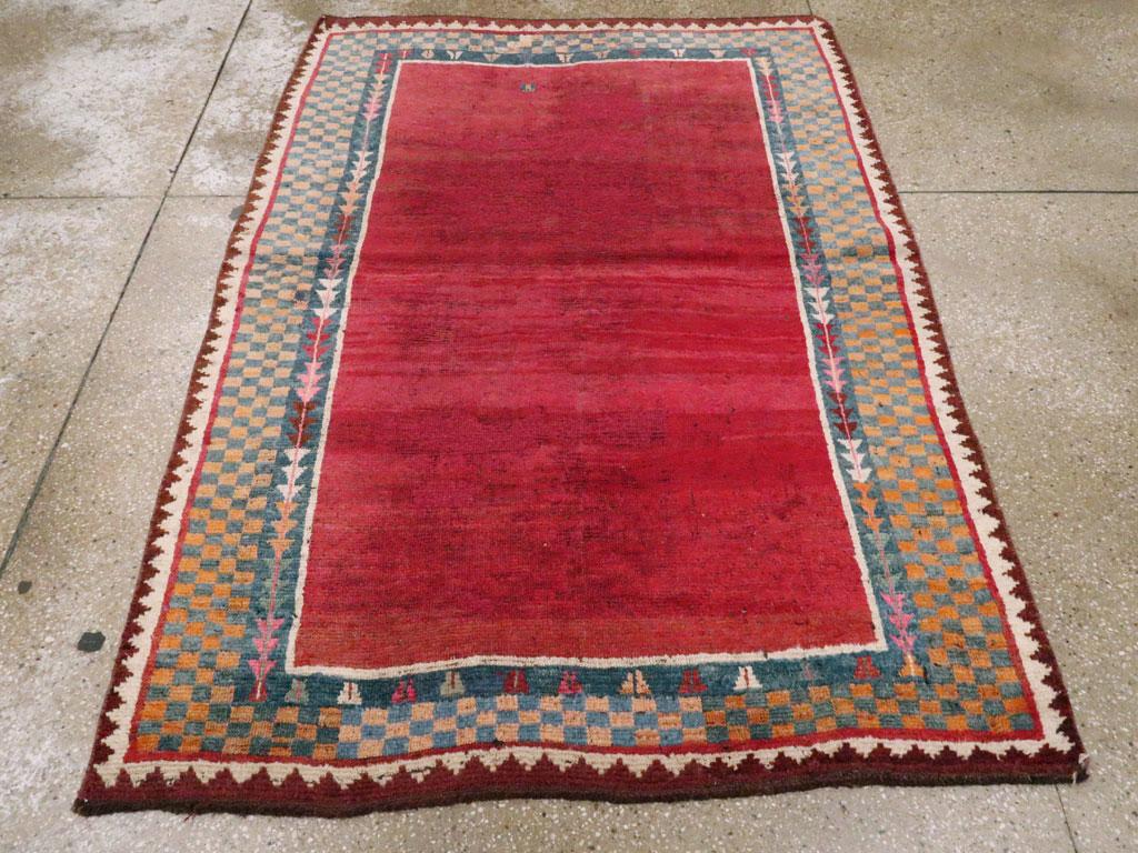 Antiker persischer Gabbeh-Teppich (Persisch) im Angebot