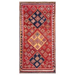 Vintage 1930s S. Persian Gabbeh Carpet ( 4'10" x 9'6" - 147 x 290 )