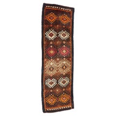 Antique Persian Gabbeh Runner with Mid-Century Modern Tribal Style