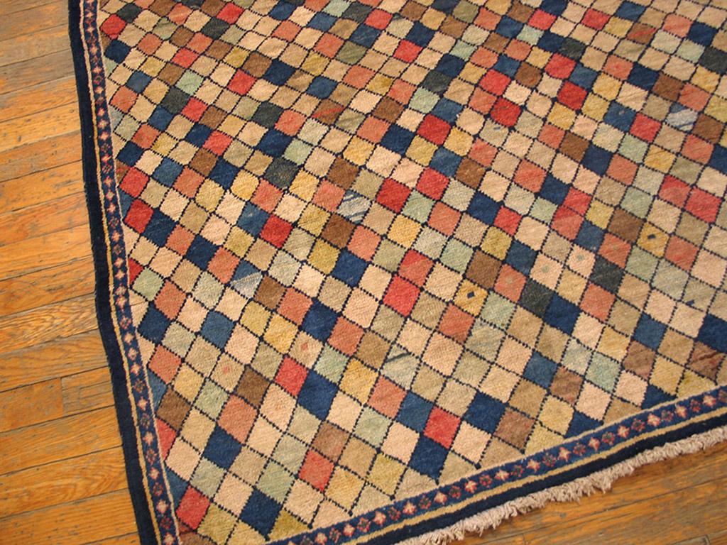 Tribal 1930s S. Persian Gabbeh Carpet ( 4'4