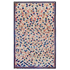 Tapis persan Gabbeh des années 1930 ( 4'4" x 7' - 132 x 213 )