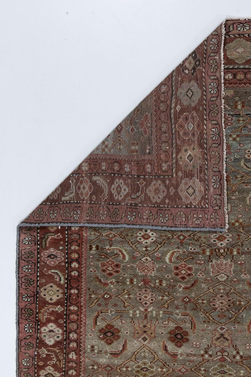 Antique Persian Gallery Rug For Sale 3