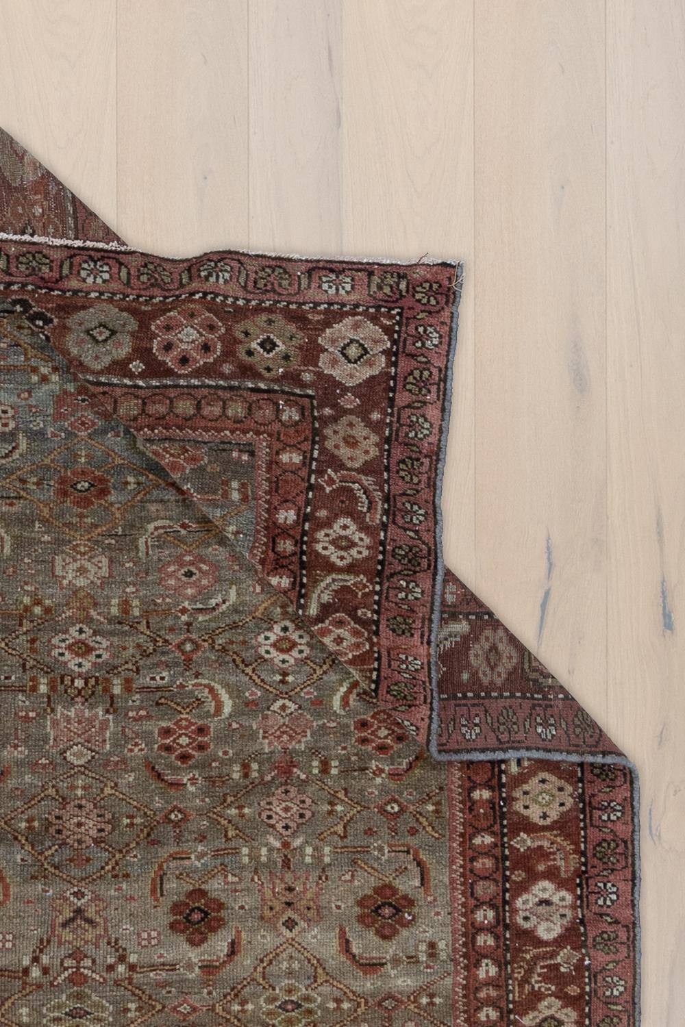 Antique Persian Gallery Rug For Sale 4