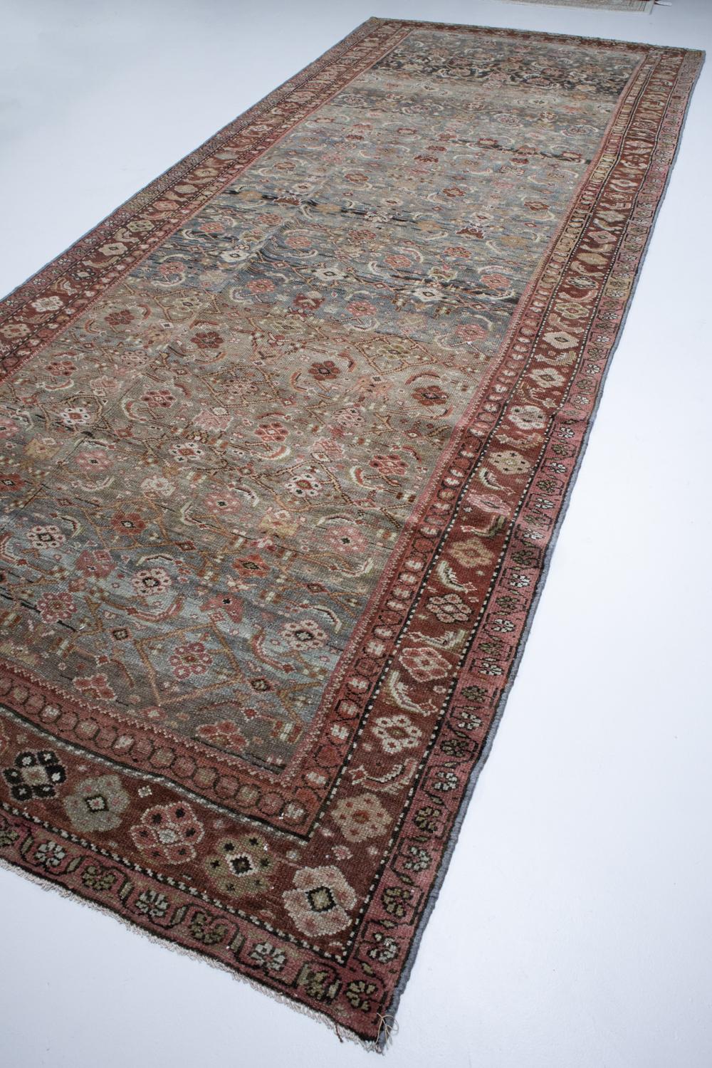 Wool Antique Persian Gallery Rug For Sale