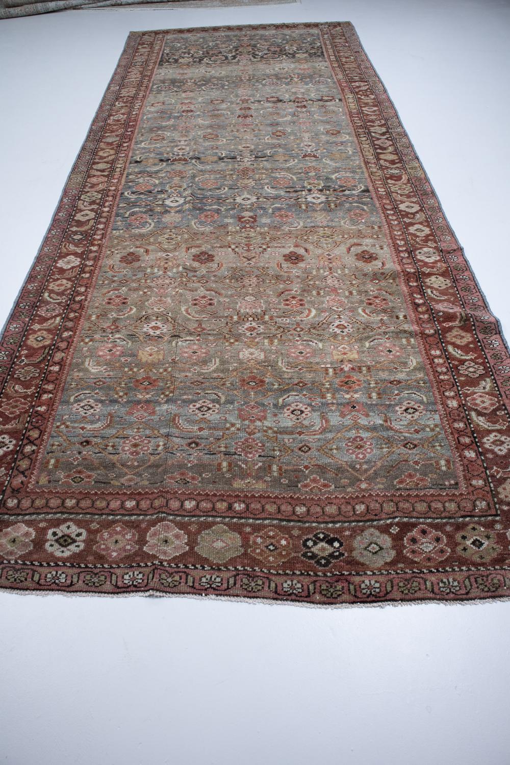 Antique Persian Gallery Rug For Sale 1