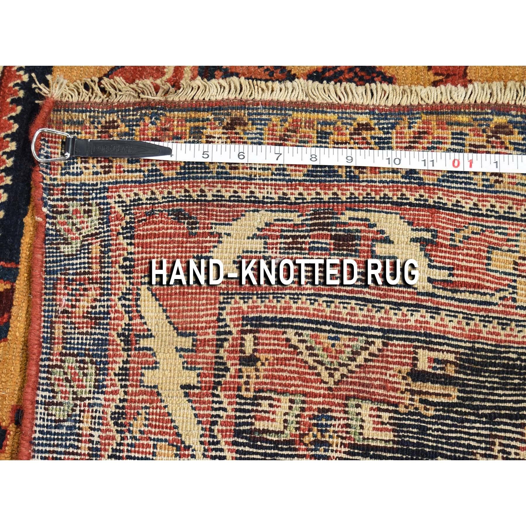 Antique Persian Gallery Size Bakhtiari Pure Wool Hand Knotted Oriental Rug For Sale 6