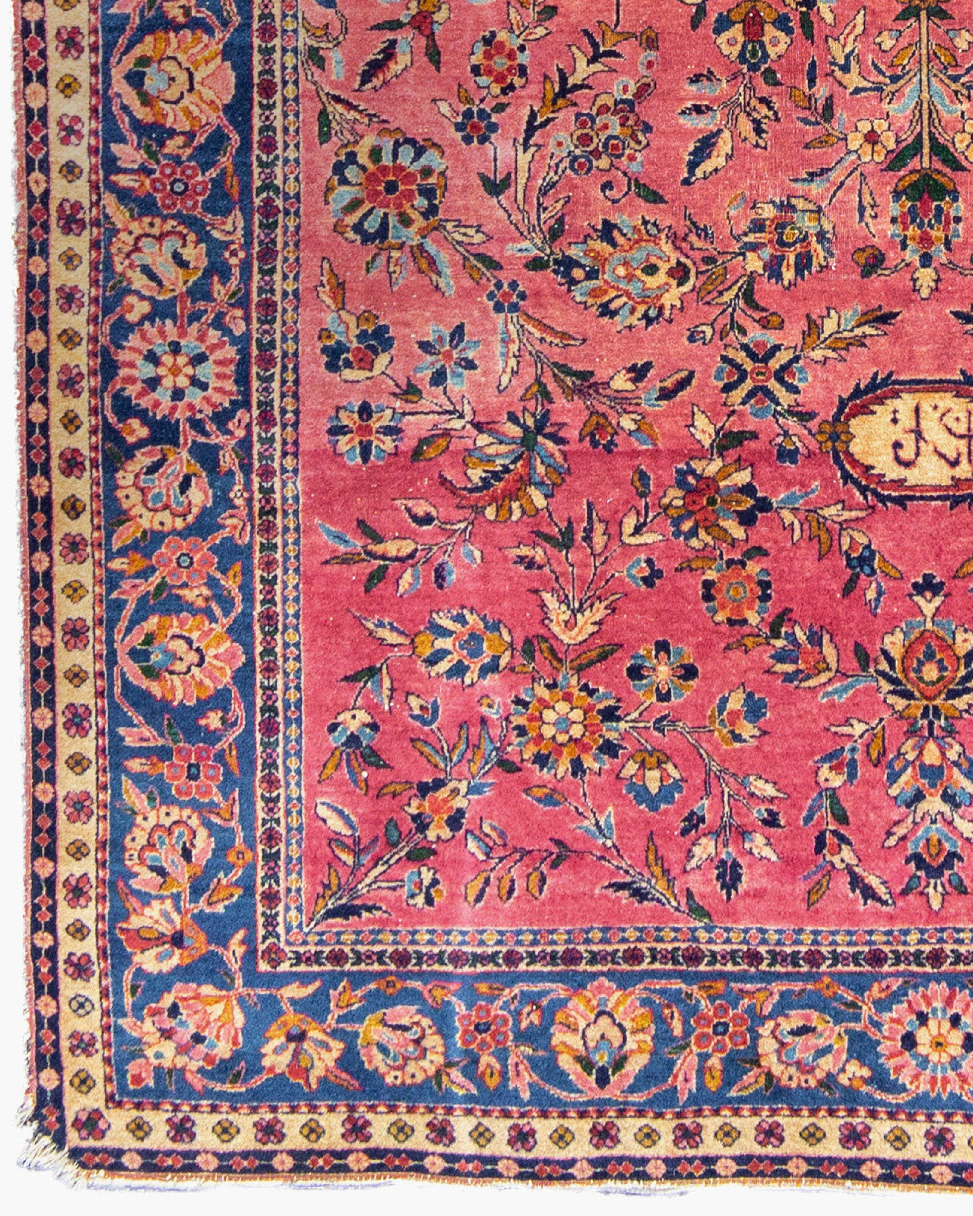 Tissé à la main Ancien tapis persan Gazan Sarouk, c. 1900 en vente