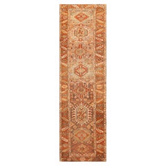 Antique Persian Geometric Tribal Runner Rug
