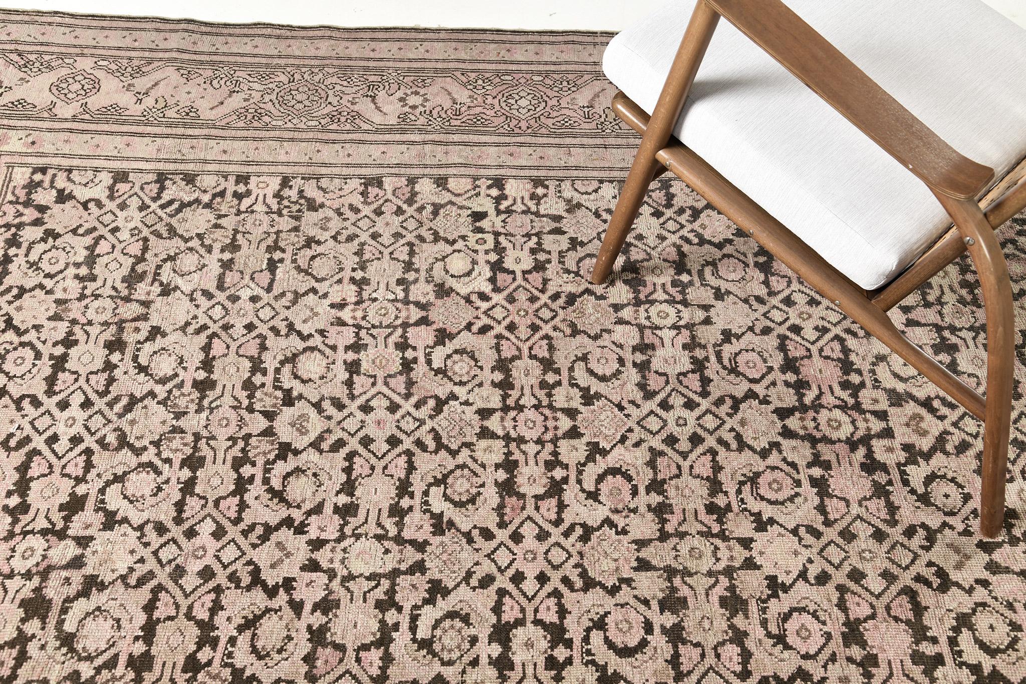 Hand-Knotted Antique Persian Gharabagh Rug For Sale