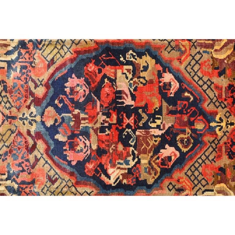 Noué à la main Tapis persan Gharebagh ancien - Taille : 9'7x5'10 en vente