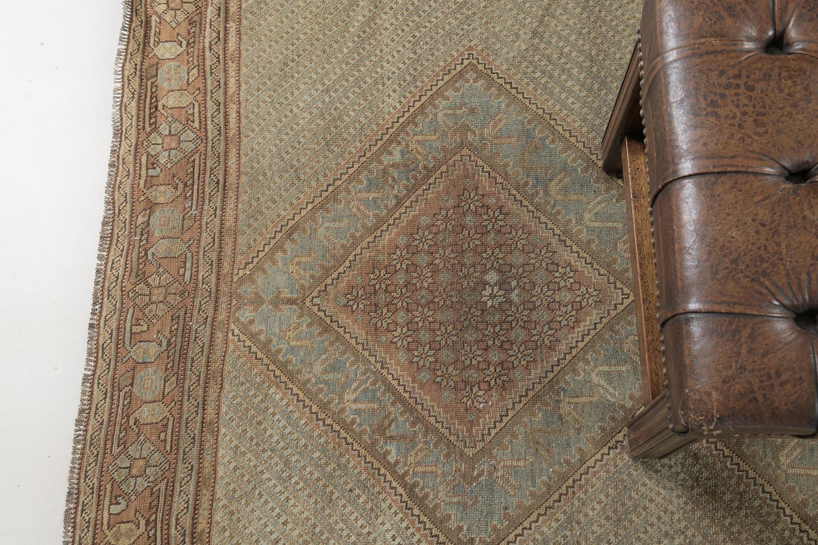 Early 20th Century Antique Persian Ghasghaei by Mehraban Rugs For Sale