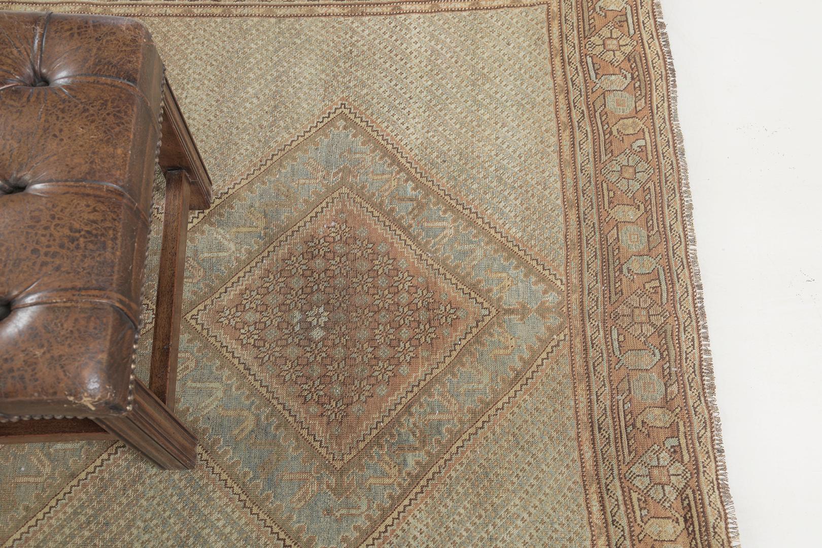Antique Persian Ghasghaei by Mehraban Rugs For Sale 1