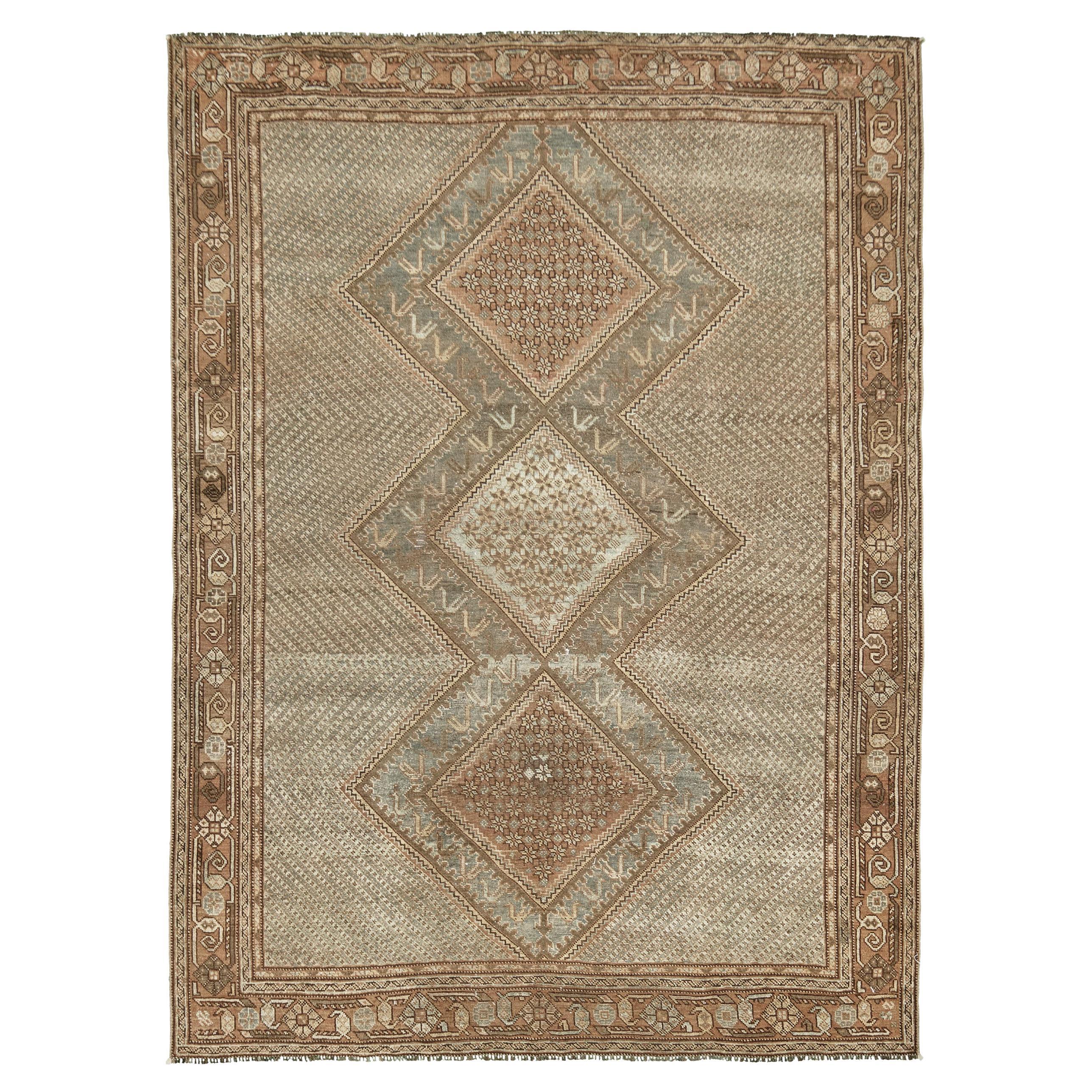 Antique Persian Ghasghaei by Mehraban Rugs For Sale