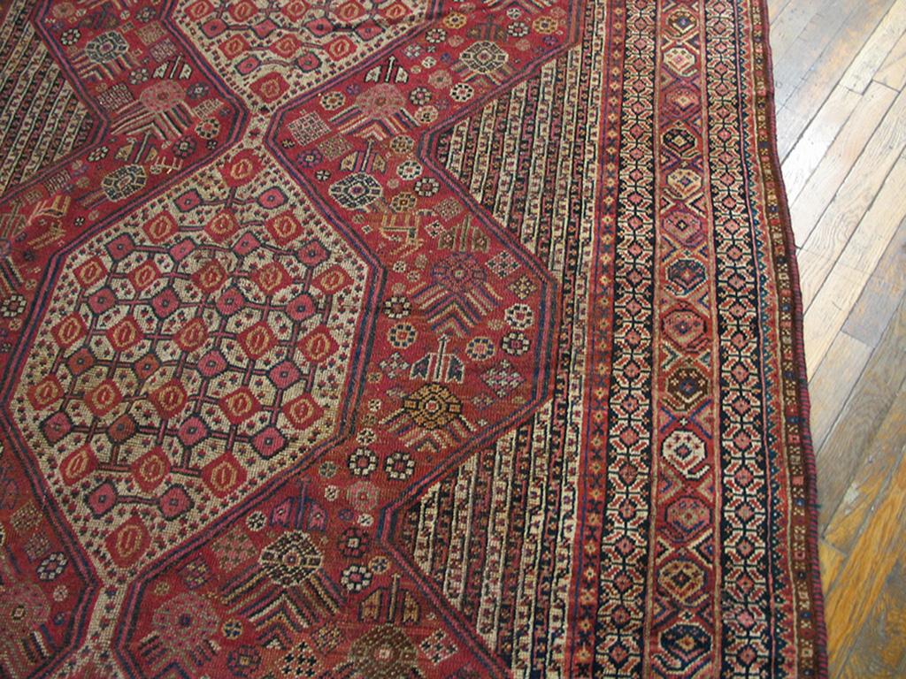 Antique Persian Ghashgaie Rug In Good Condition For Sale In New York, NY