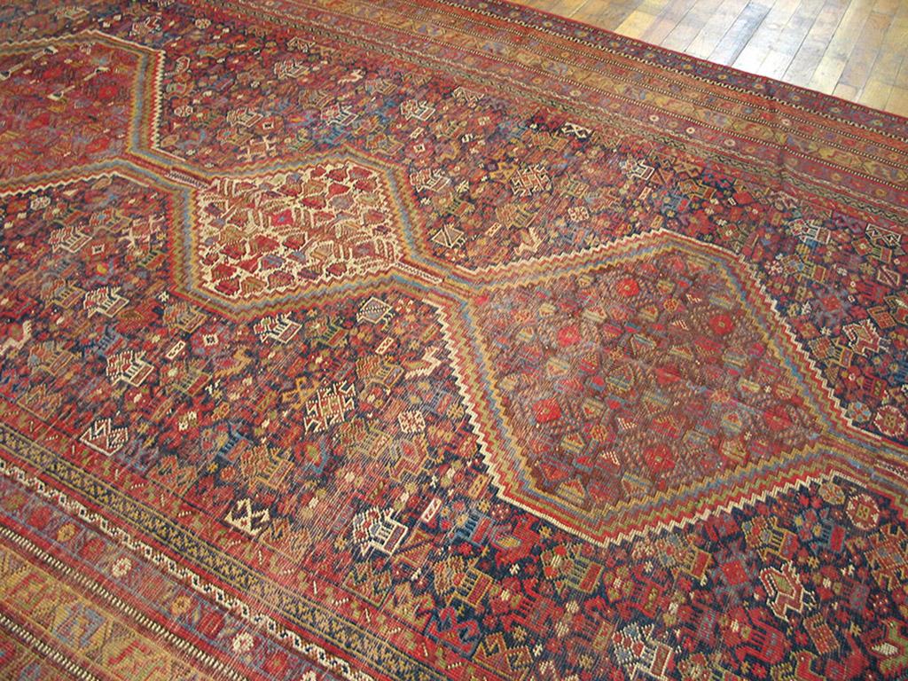 Wool Early 20th Century S Persian Ghashgaie Gallery Carpet (6'6