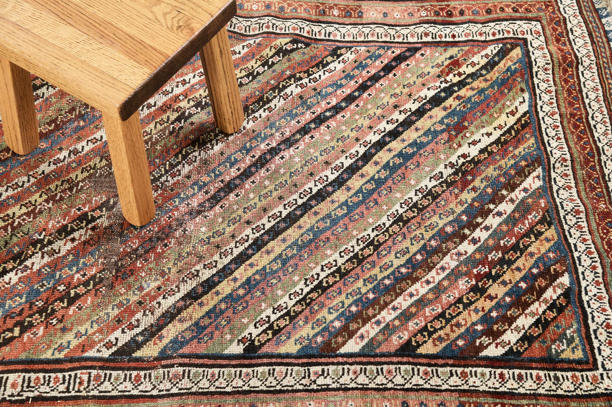 Antique Persian Ghashgaie Rug For Sale 5
