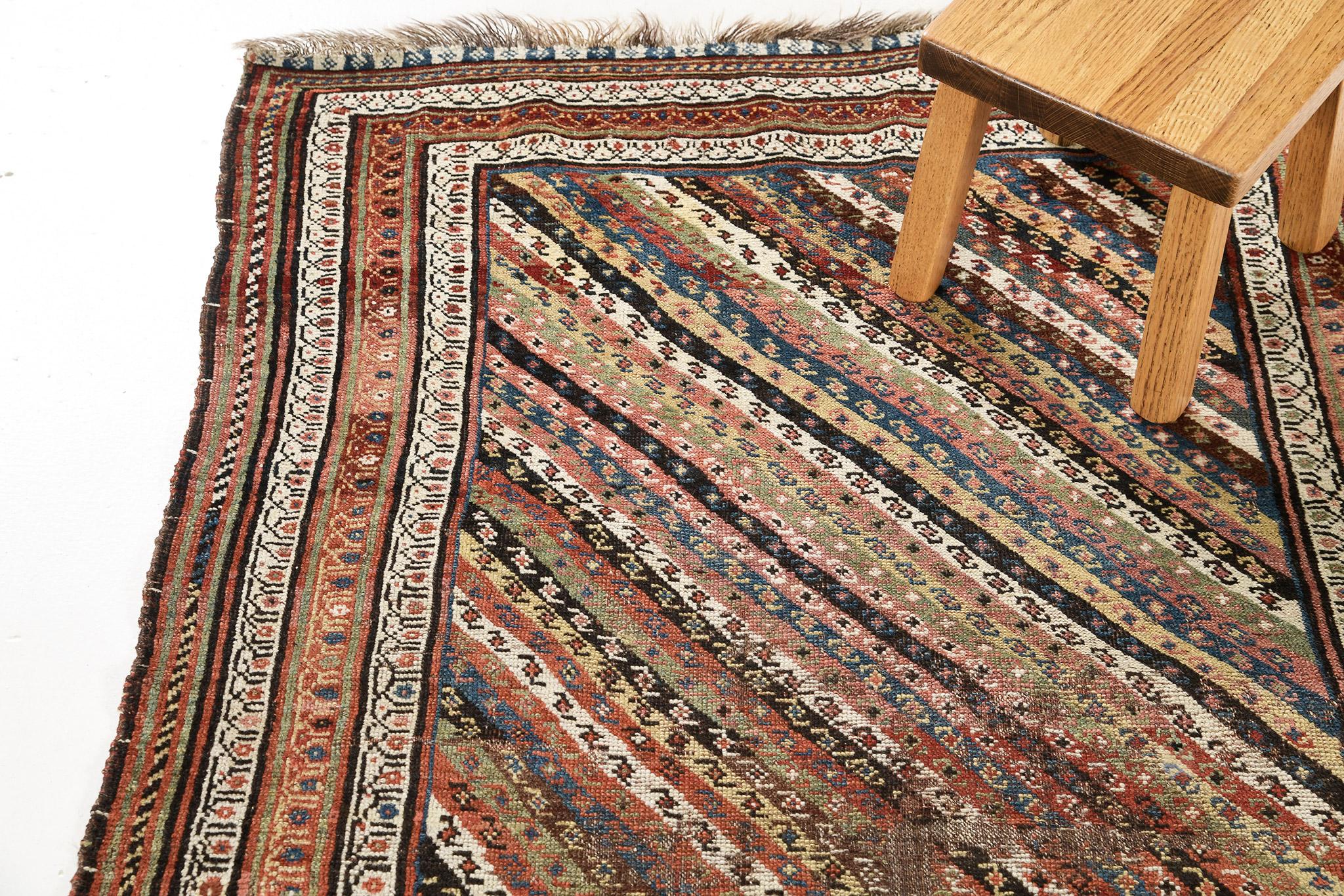 Antique Persian Ghashgaie Rug For Sale 3