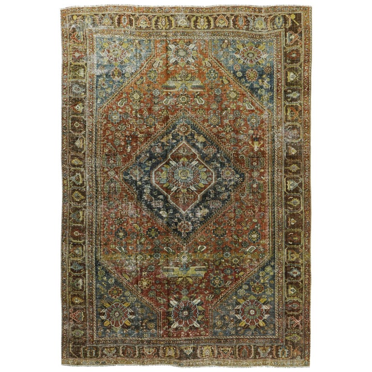 Antique Persian Ghashgaie Rug For Sale at 1stdibs