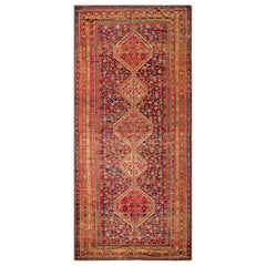 Début du 20ème siècle S Persian Ghashgaie Gallery Carpet (6'6" x 14'4" - 198 x 437)
