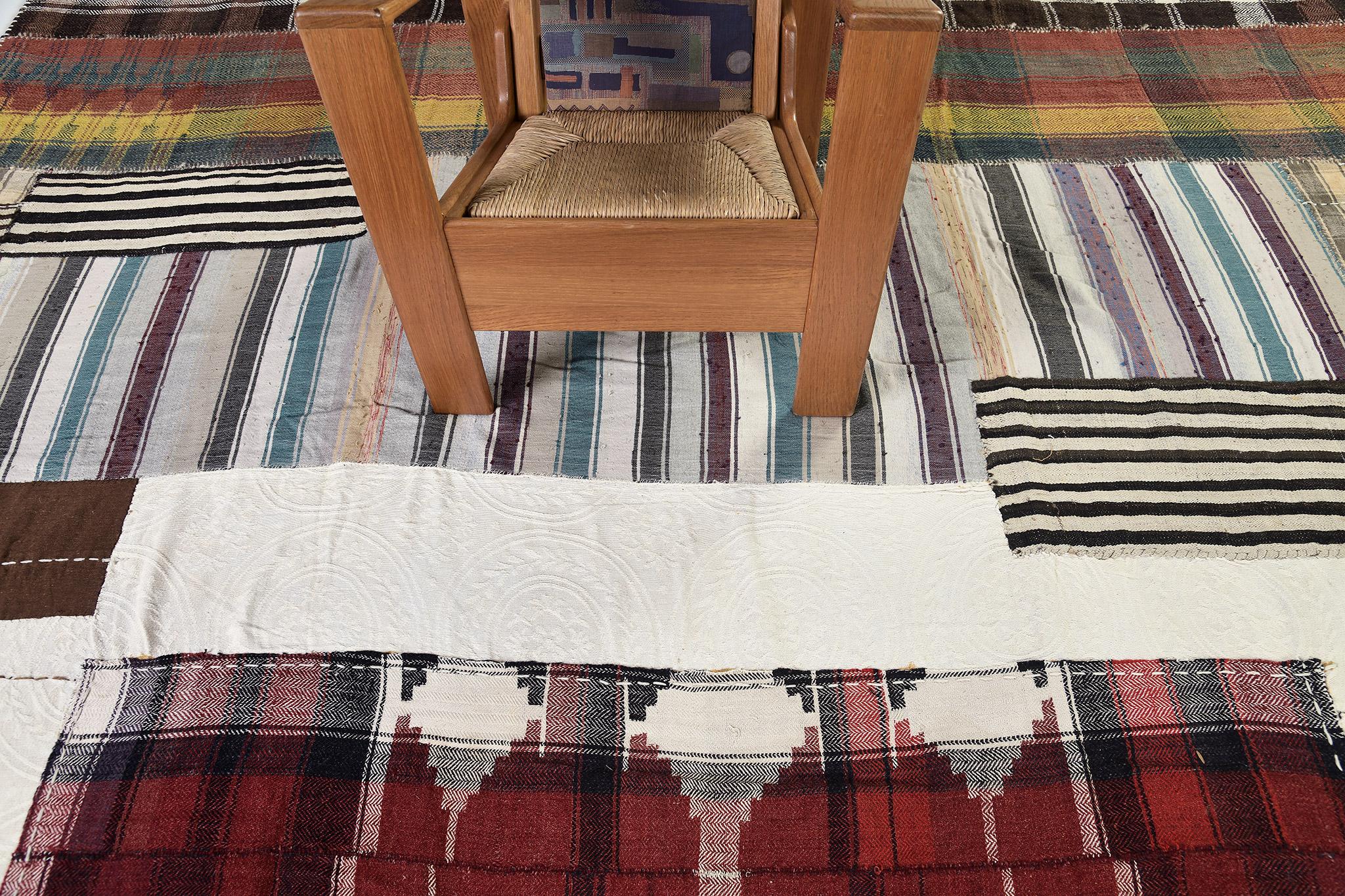 Early 20th Century Antique Persian Ghashghaei Kilim For Sale