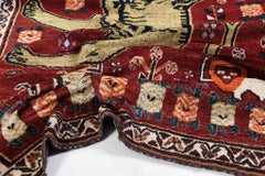 Antique Persian Ghashghaei "Lion Rug"