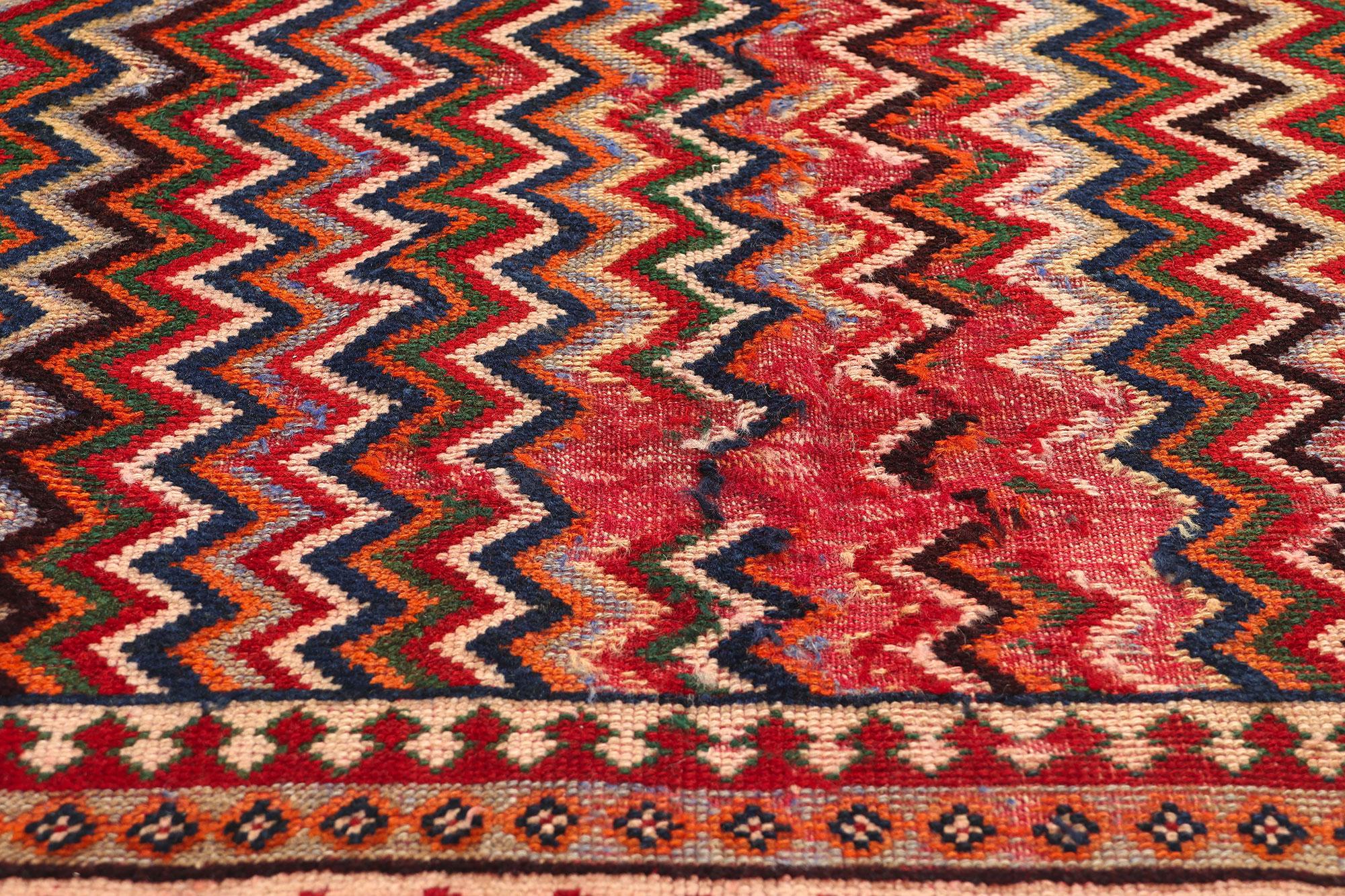 Noué à la main Ancien tapis persan Qashqai en vente
