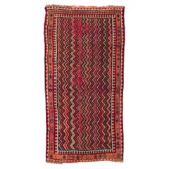 Antique Persian Ghashghaei Runner with Tribal Style
