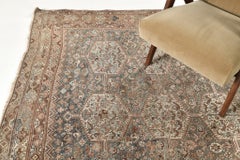 Antique Persian Ghashghaei Square Rug 28436